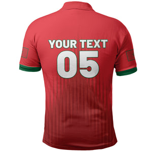 Custom Morocco Football 2026 Polo Shirt Atlas Lions Breathtaking Victory Red Version