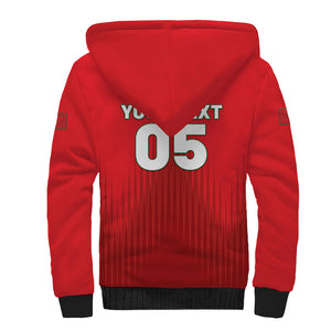 Custom Morocco Football 2026 Sherpa Hoodie Atlas Lions Breathtaking Victory Red Version
