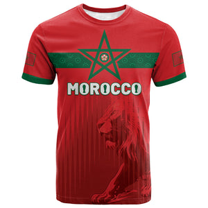 Custom Morocco Football 2026 T shirt Atlas Lions Breathtaking Victory Red Version