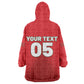 Custom Morocco Football 2026 Wearable Blanket Hoodie Atlas Lions Breathtaking Victory Red Version