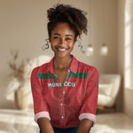 Custom Morocco Football 2026 Women Casual Shirt Atlas Lions Breathtaking Victory Red Version