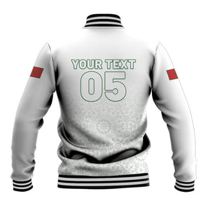Custom Morocco Football 2026 Baseball Jacket Atlas Lions Breathtaking Victory White Version