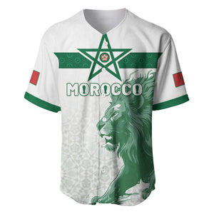 Custom Morocco Football 2026 Baseball Jersey Atlas Lions Breathtaking Victory White Version