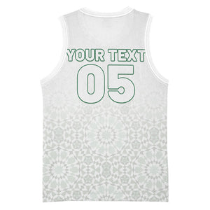 Custom Morocco Football 2026 Basketball Jersey Atlas Lions Breathtaking Victory White Version