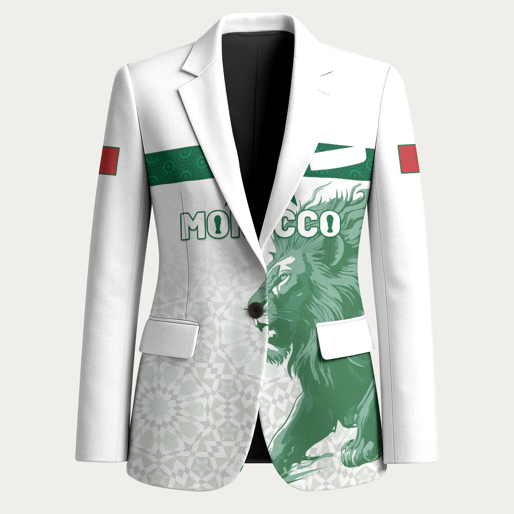 Custom Morocco Football 2026 Blazer Atlas Lions Breathtaking Victory White Version
