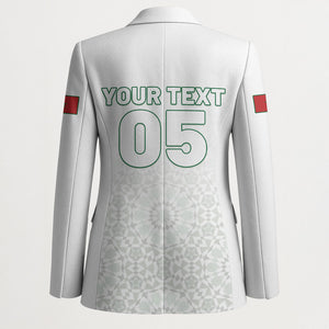 Custom Morocco Football 2026 Blazer Atlas Lions Breathtaking Victory White Version
