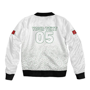 Custom Morocco Football 2026 Bomber Jacket Atlas Lions Breathtaking Victory White Version
