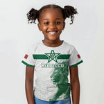 Custom Morocco Football 2026 Kid T shirt Atlas Lions Breathtaking Victory White Version