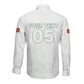 Custom Morocco Football 2026 Long Sleeve Button Shirt Atlas Lions Breathtaking Victory White Version
