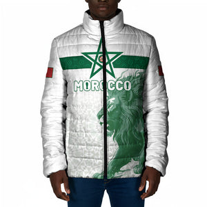 Custom Morocco Football 2026 Padded Jacket Atlas Lions Breathtaking Victory White Version