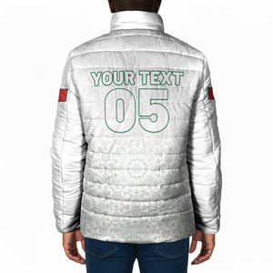 Custom Morocco Football 2026 Padded Jacket Atlas Lions Breathtaking Victory White Version