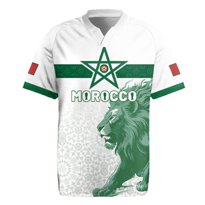 Custom Morocco Football 2026 Rugby Jersey Atlas Lions Breathtaking Victory White Version