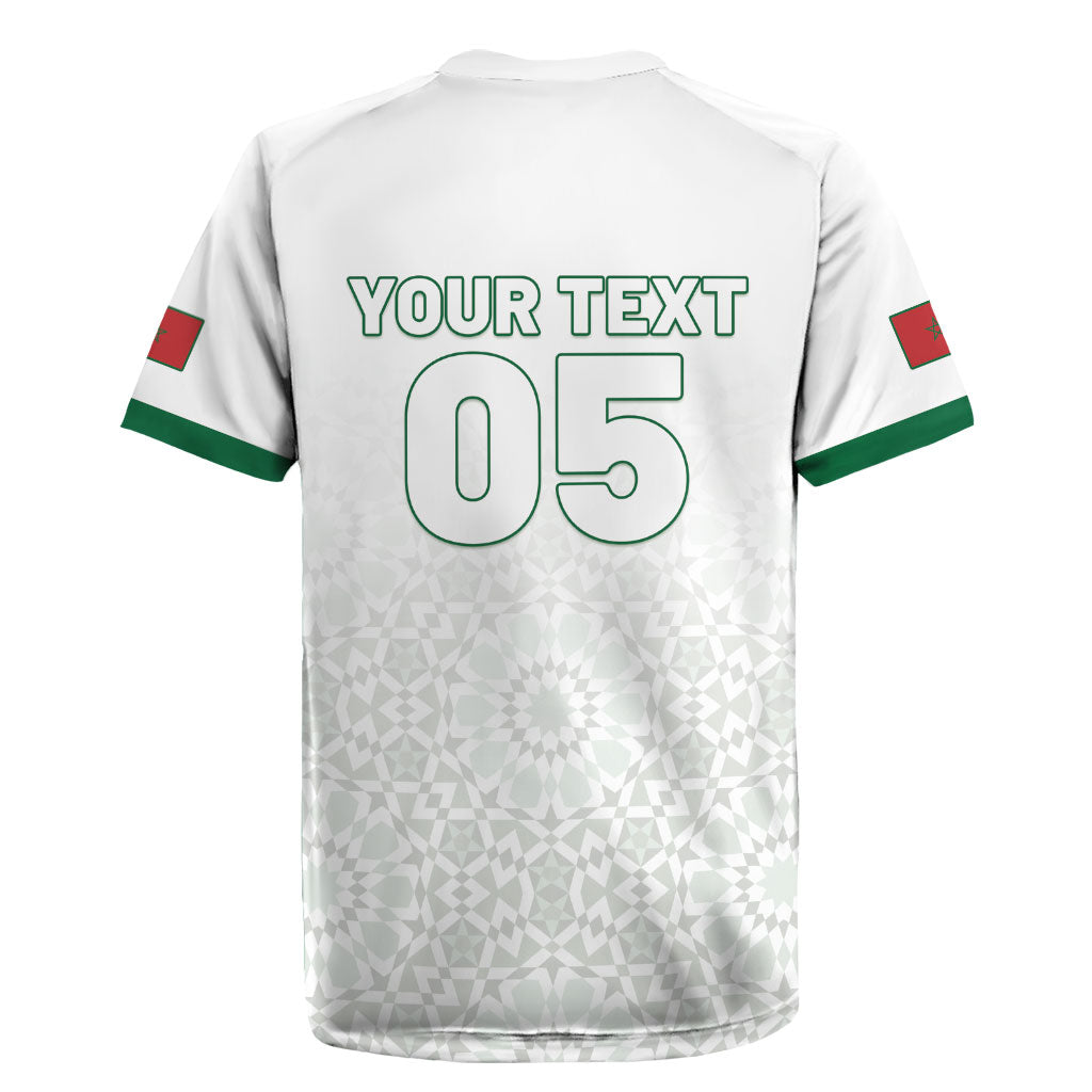 Custom Morocco Football 2026 Rugby Jersey Atlas Lions Breathtaking Victory White Version