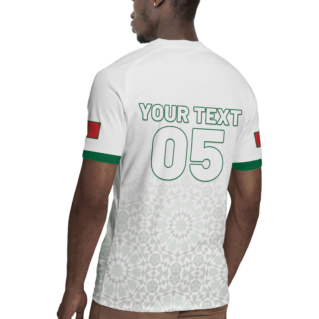 Custom Morocco Football 2026 Rugby Jersey Atlas Lions Breathtaking Victory White Version
