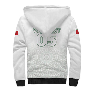 Custom Morocco Football 2026 Sherpa Hoodie Atlas Lions Breathtaking Victory White Version