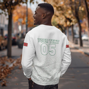 Custom Morocco Football 2026 Sweatshirt Atlas Lions Breathtaking Victory White Version