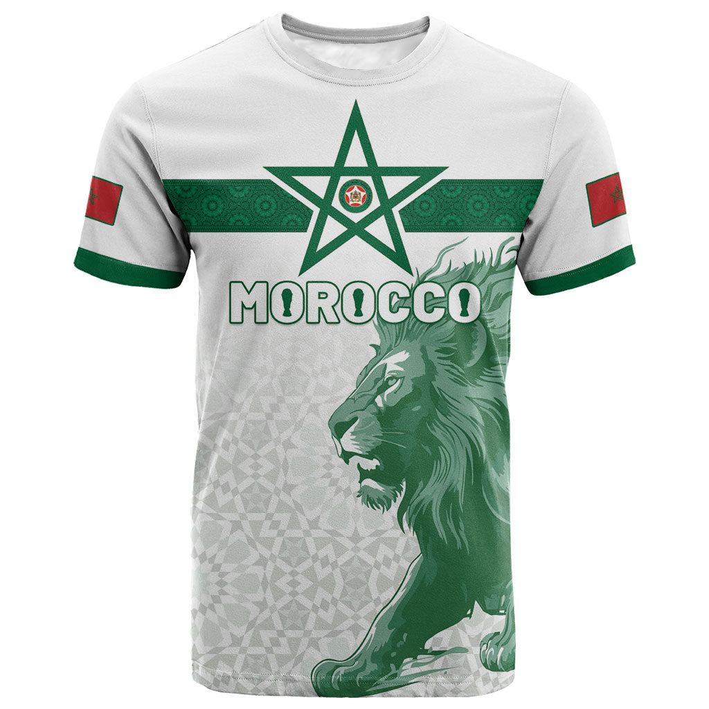 Custom Morocco Football 2026 T shirt Atlas Lions Breathtaking Victory White Version