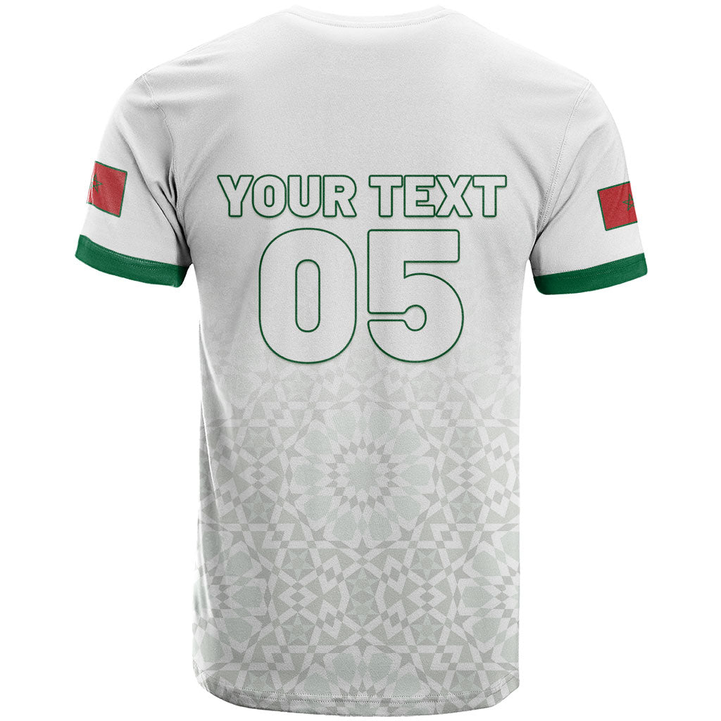 Custom Morocco Football 2026 T shirt Atlas Lions Breathtaking Victory White Version