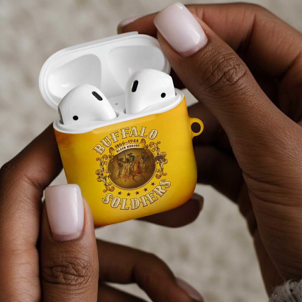Honor Buffalo Soldiers AirPods Case African American Cavalry Yellow Version