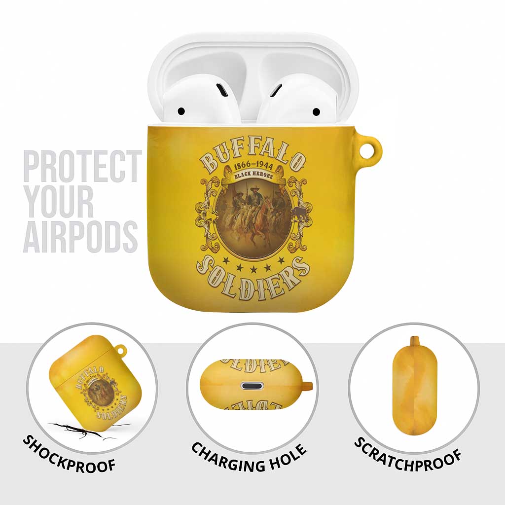 Honor Buffalo Soldiers AirPods Case African American Cavalry Yellow Version