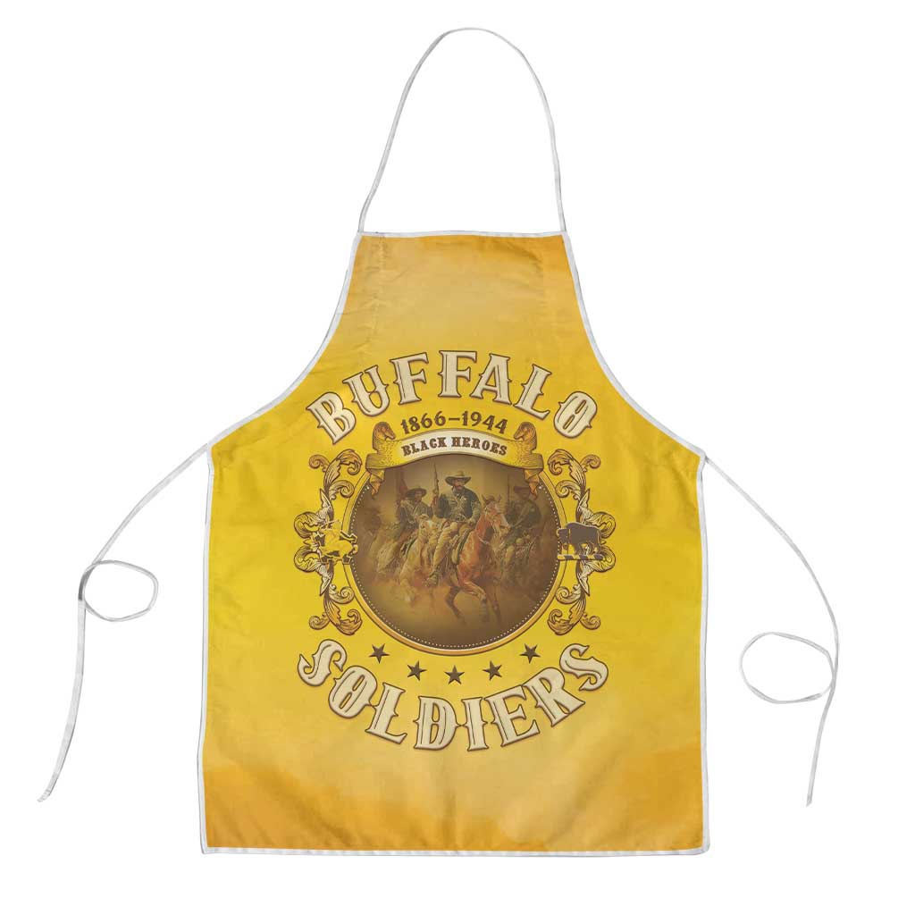 Honor Buffalo Soldiers Apron African American Cavalry Yellow Version
