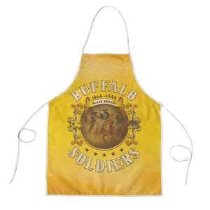Honor Buffalo Soldiers Apron African American Cavalry Yellow Version