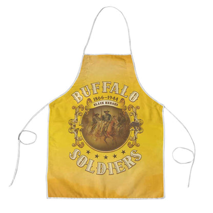 Honor Buffalo Soldiers Apron African American Cavalry Yellow Version