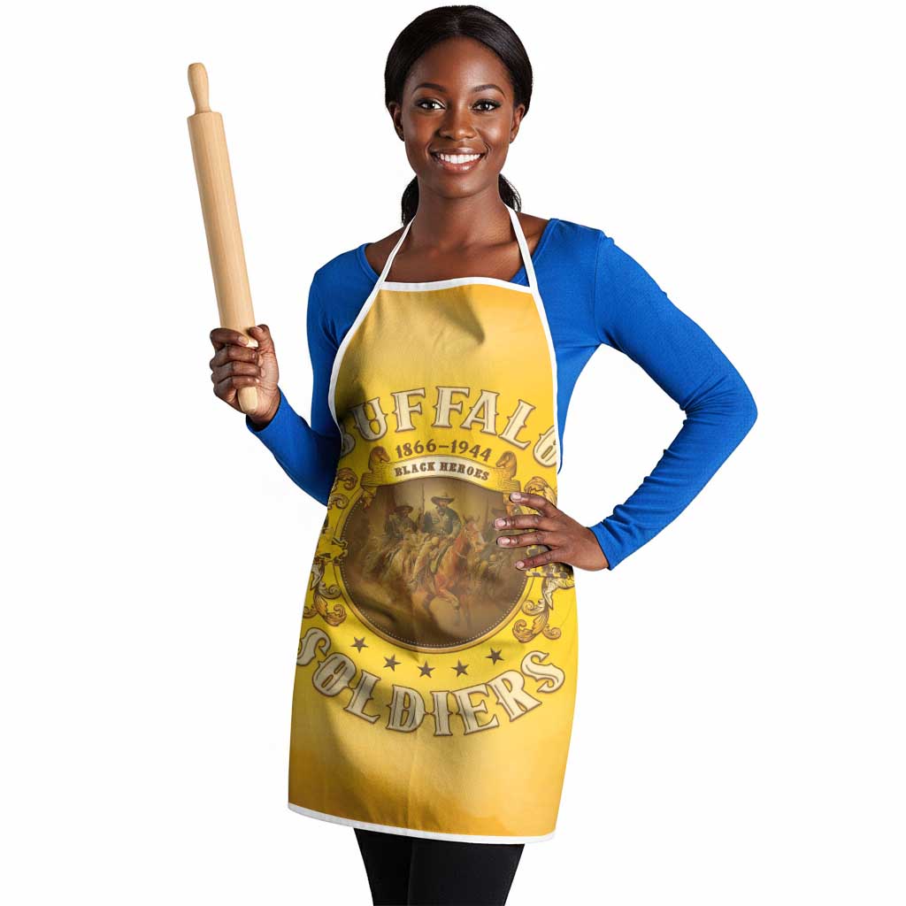 Honor Buffalo Soldiers Apron African American Cavalry Yellow Version