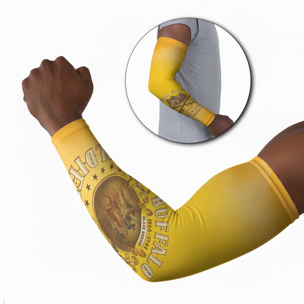 Honor Buffalo Soldiers Arm Sleeves African American Cavalry Yellow Version