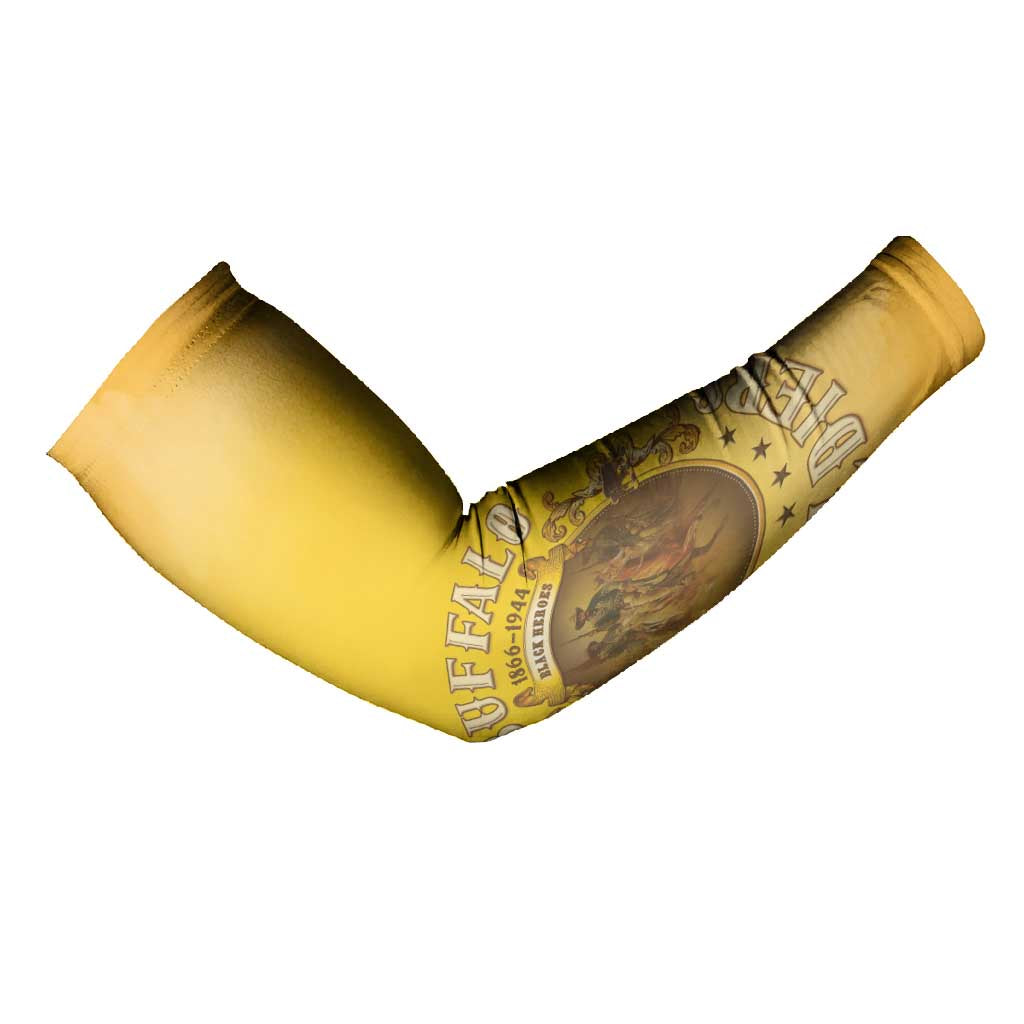 Honor Buffalo Soldiers Arm Sleeves African American Cavalry Yellow Version