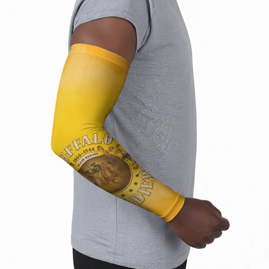 Honor Buffalo Soldiers Arm Sleeves African American Cavalry Yellow Version