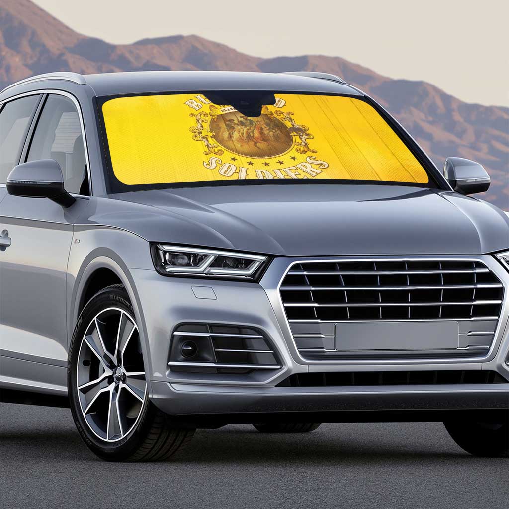 Honor Buffalo Soldiers Auto Sun Shade African American Cavalry Yellow Version