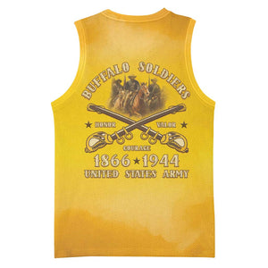 Honor Buffalo Soldiers Basketball Jersey African American Cavalry Yellow Version LT05
