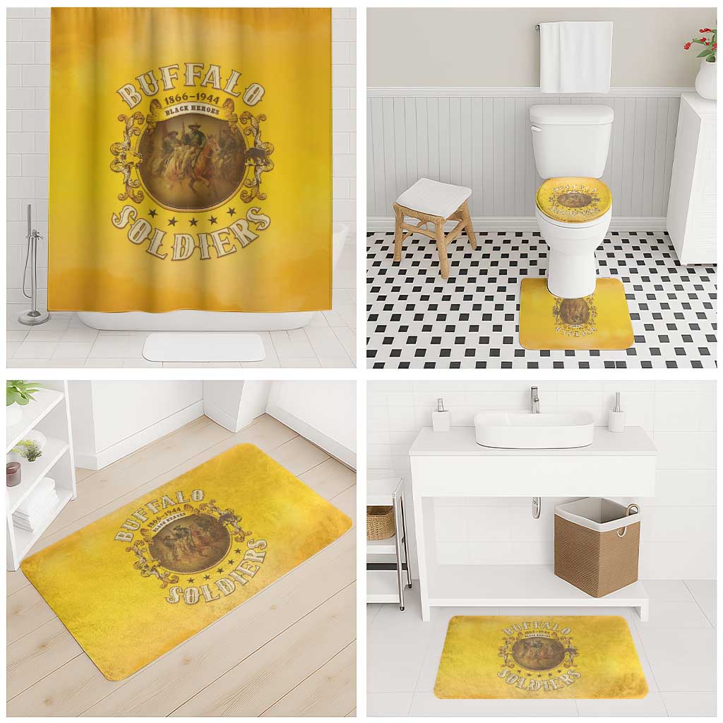 Honor Buffalo Soldiers Bathroom Set African American Cavalry Yellow Version