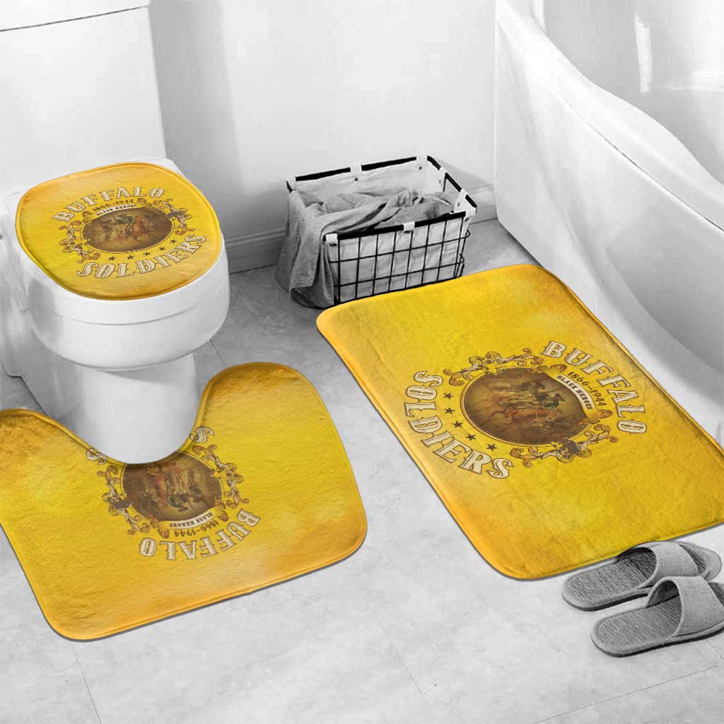 Honor Buffalo Soldiers Bathroom Set African American Cavalry Yellow Version