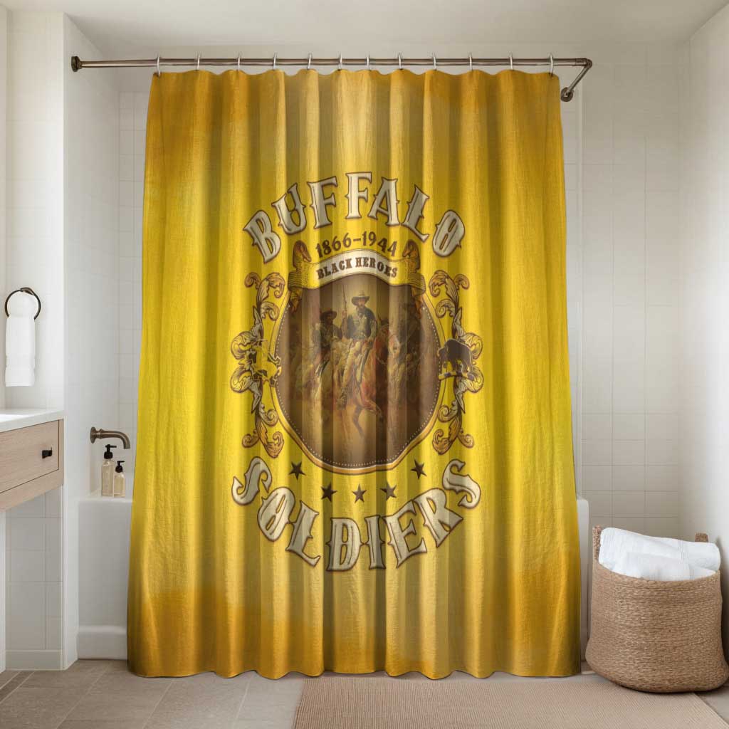 Honor Buffalo Soldiers Bathroom Set African American Cavalry Yellow Version