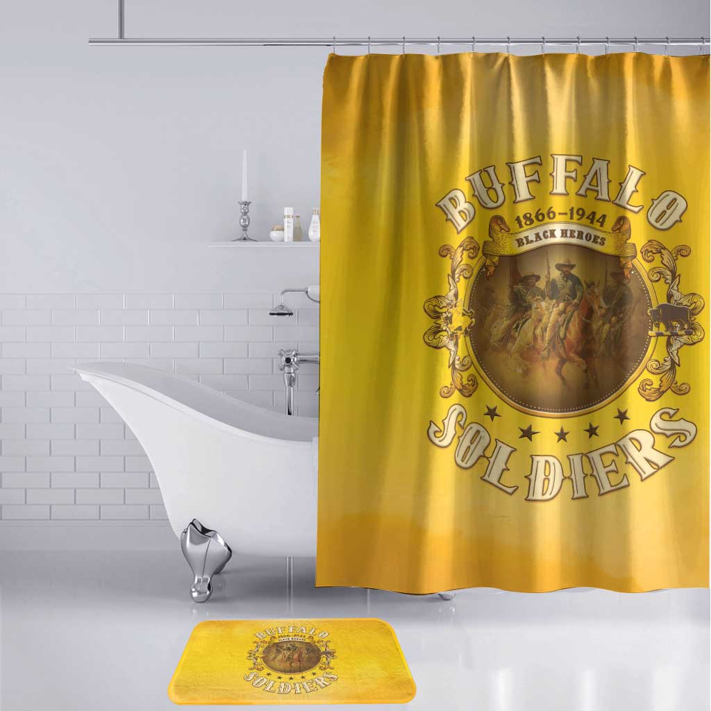 Honor Buffalo Soldiers Bathroom Set African American Cavalry Yellow Version