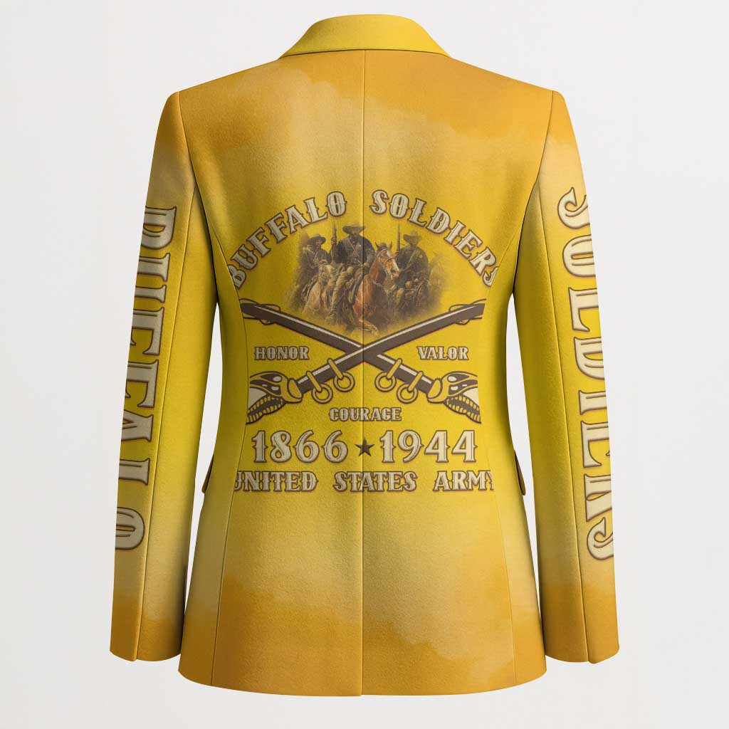 Honor Buffalo Soldiers Blazer African American Cavalry Yellow Version
