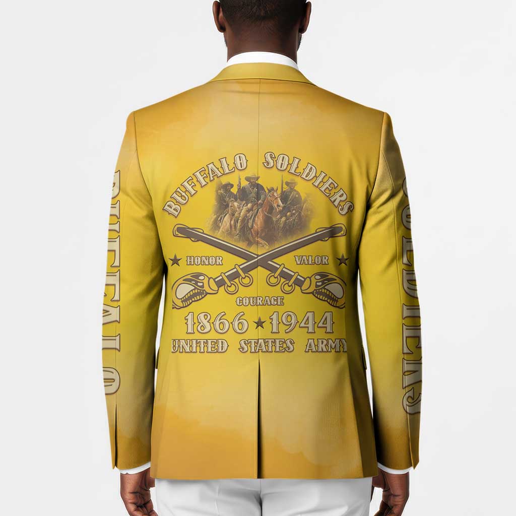 Honor Buffalo Soldiers Blazer African American Cavalry Yellow Version