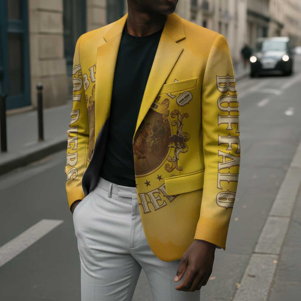 Honor Buffalo Soldiers Blazer African American Cavalry Yellow Version