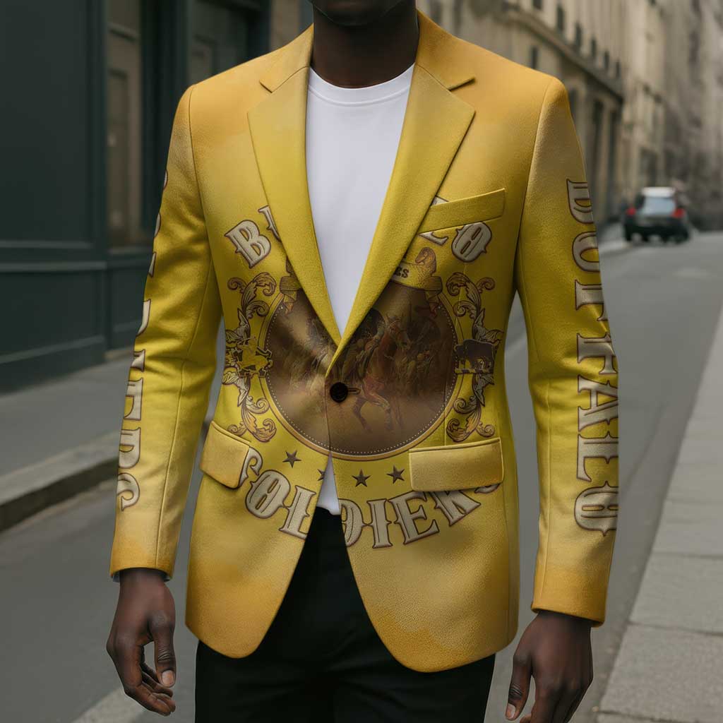 Honor Buffalo Soldiers Blazer African American Cavalry Yellow Version