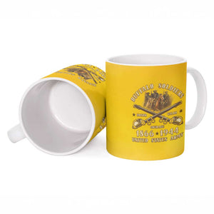 Honor Buffalo Soldiers Ceramic Mug African American Cavalry Yellow Version
