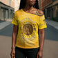 Honor Buffalo Soldiers Cross Shoulder Shirt African American Cavalry Yellow Version