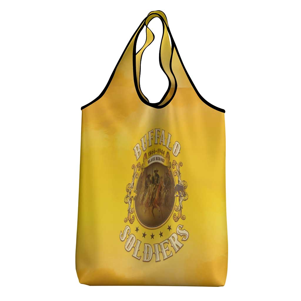 Honor Buffalo Soldiers Grocery Bag African American Cavalry Yellow Version - African Pride