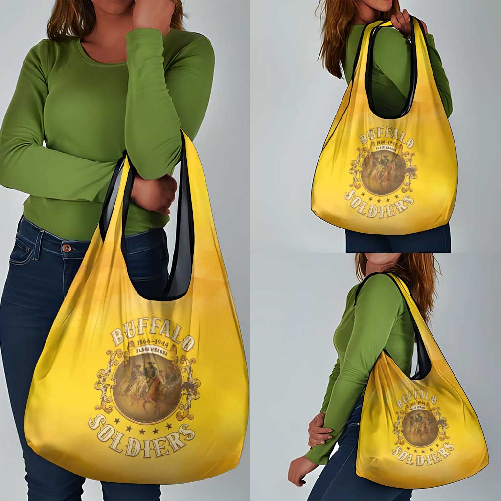 Honor Buffalo Soldiers Grocery Bag African American Cavalry Yellow Version - African Pride