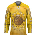 Honor Buffalo Soldiers Hockey Jersey African American Cavalry Yellow Version