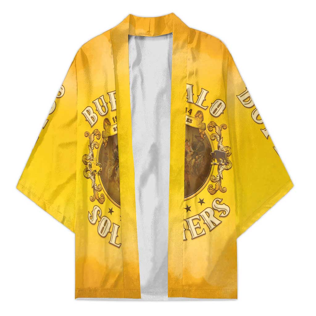 Honor Buffalo Soldiers Kimono African American Cavalry Yellow Version