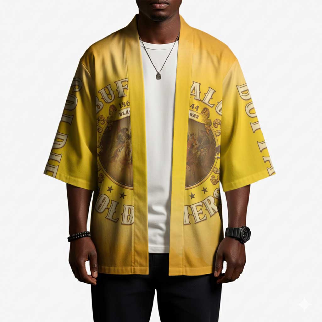 Honor Buffalo Soldiers Kimono African American Cavalry Yellow Version