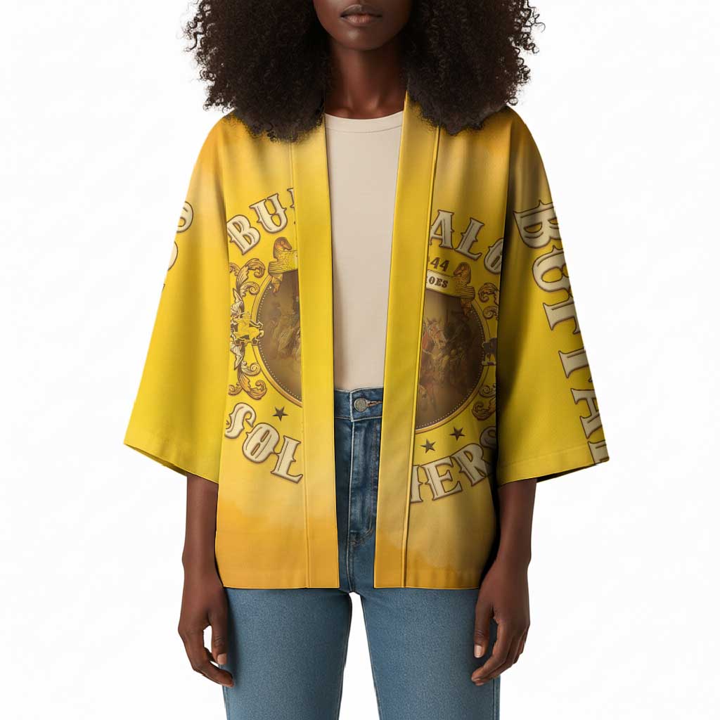 Honor Buffalo Soldiers Kimono African American Cavalry Yellow Version