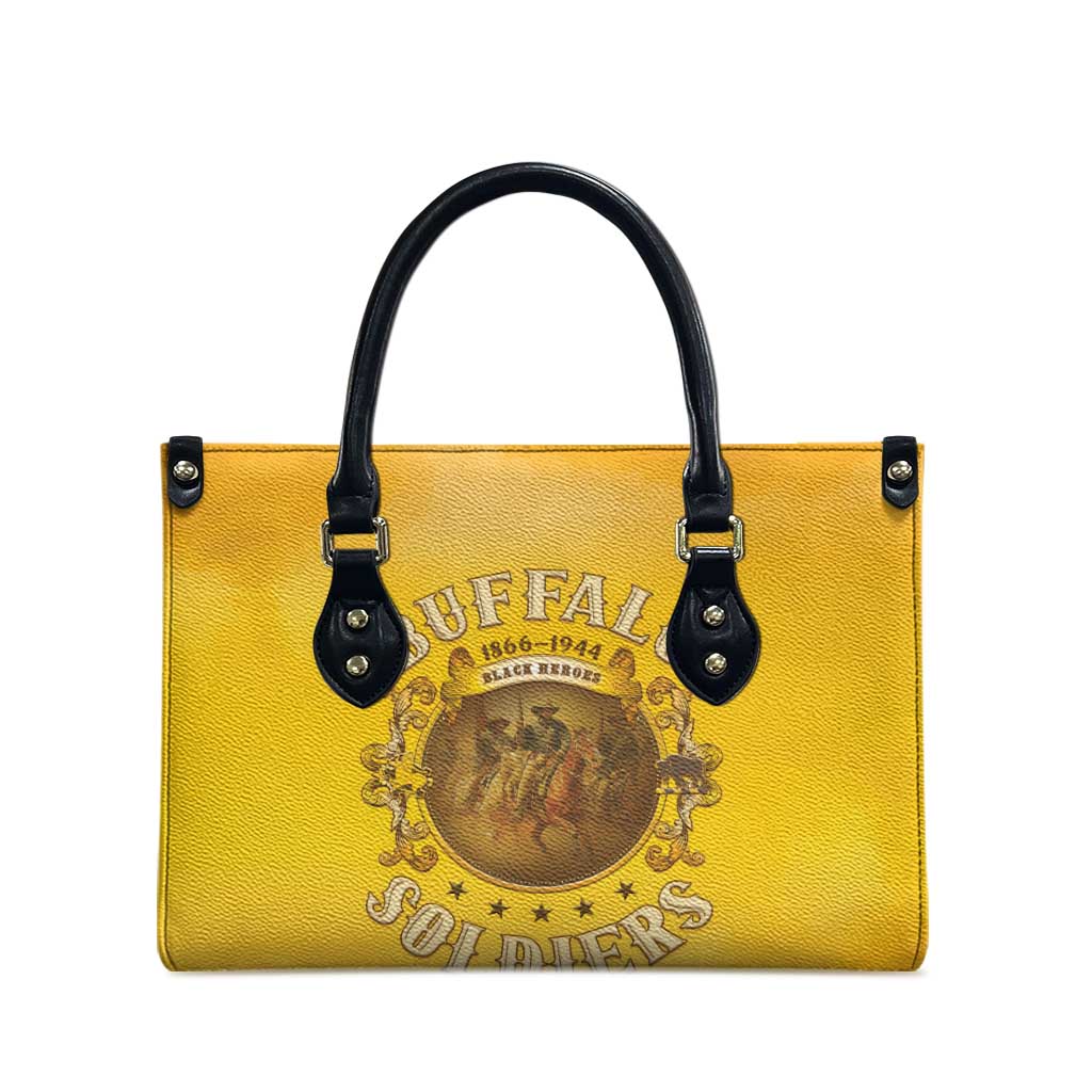 Honor Buffalo Soldiers Leather Bag African American Cavalry Yellow Version